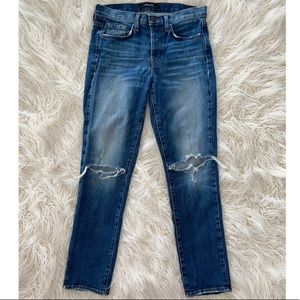 J Brand Caitland Keeper Jeans Button Fly Womens 26 Skinny Ankle Crop High Rise